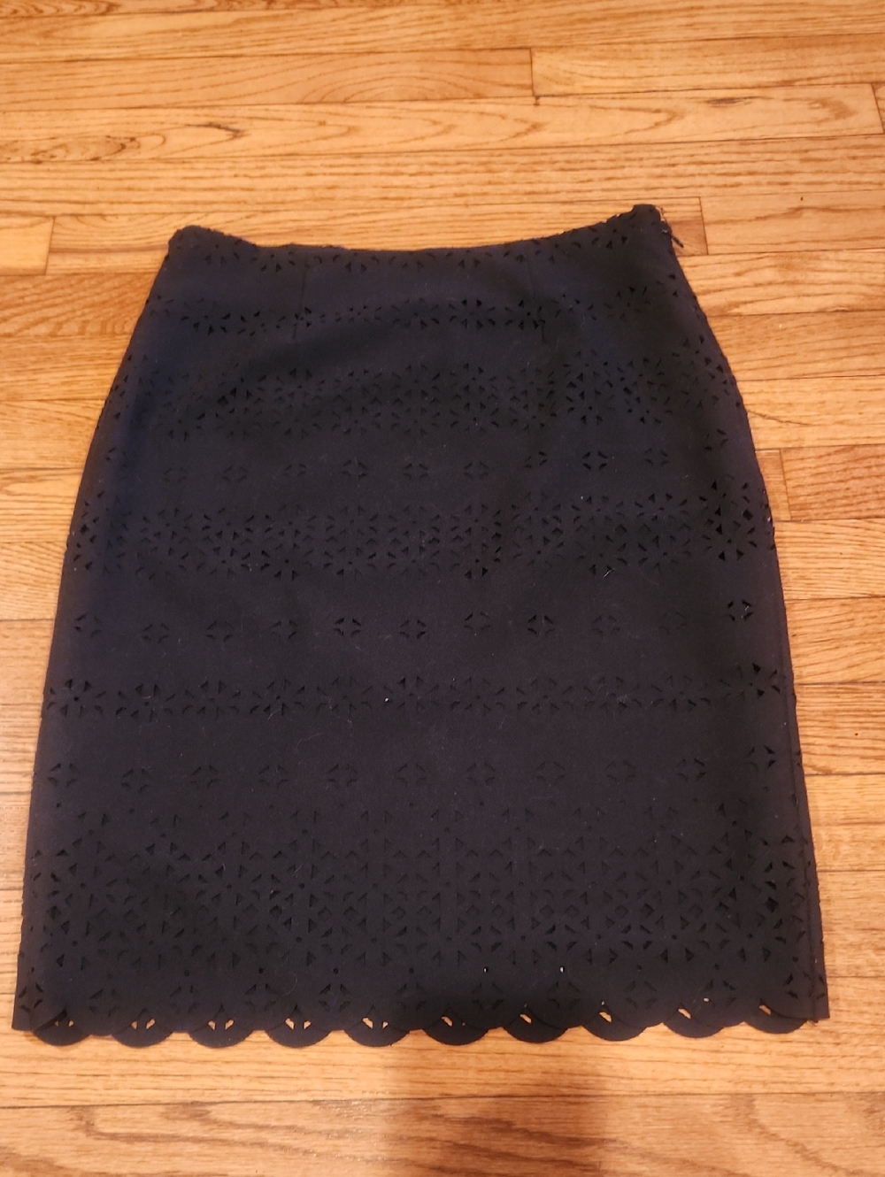 Banana Republic Black Laser-Cut Pencil Skirt